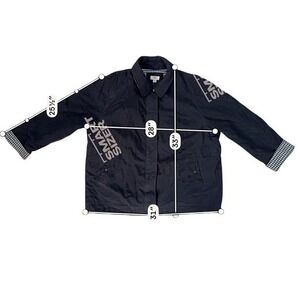 Cato Woman Black Quilted Jacket Houndstooth Lining Plus Size 26W 28W